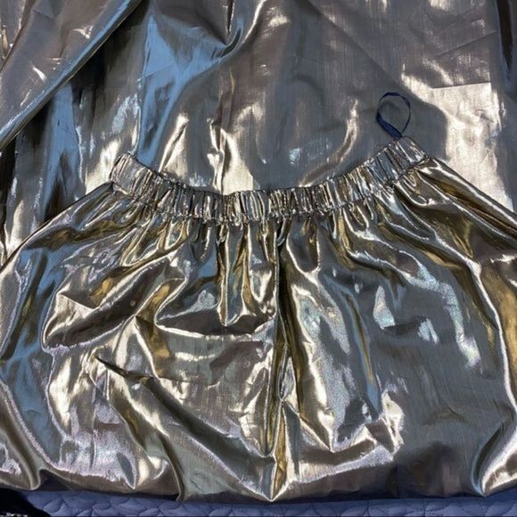 Vintage L'eau Vive knit embroidered shirt‎ with metallic gold maxi lined skirt - Picture 9 of 16